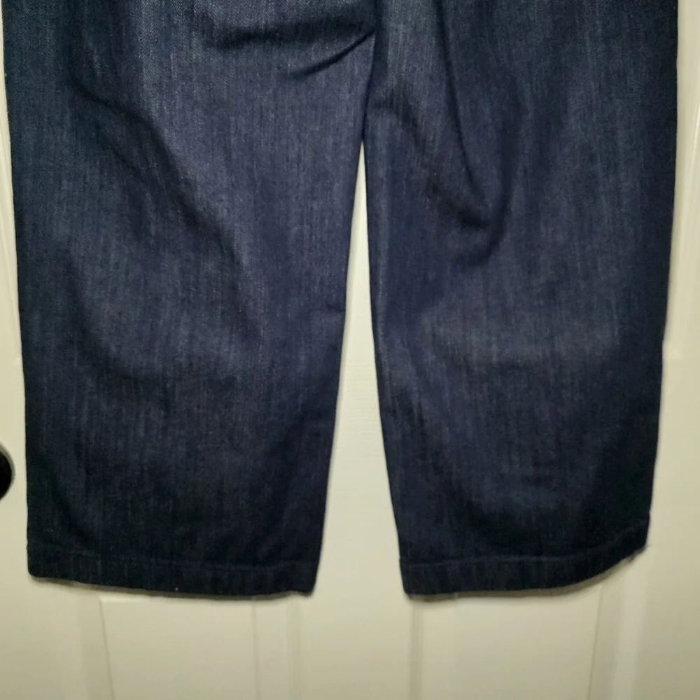J. Crew Womens 25 Rayner Wide Leg Crop Dark Wash Blue Trouser Jean F9246